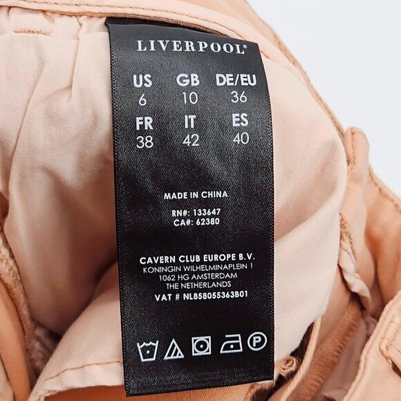 Liverpool Bobbie Trouser Pants In Blush Shell Women's Size 6/28 Slim Fit Preppy - Picture 6 of 12